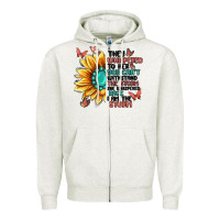 Oatmeal Heather they whispered to her you can't withstand the stor Zipper Hoodie - MaliasSmallBusiness