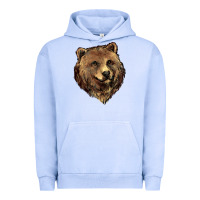 Pigment Grape Ice Grizzly Bear Head Urban Hoodie - HowdyJamesFarm