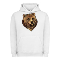 Pigment Lunar Rock Grizzly Bear Head Urban Hoodie - HowdyJamesFarm