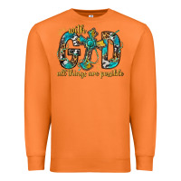 Carrot With God All Things Are Possible With Cross Premium Sweatshirt - BundleAndBundleShop
