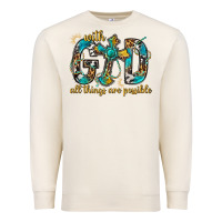 Sandshell With God All Things Are Possible With Cross Premium Sweatshirt - BundleAndBundleShop