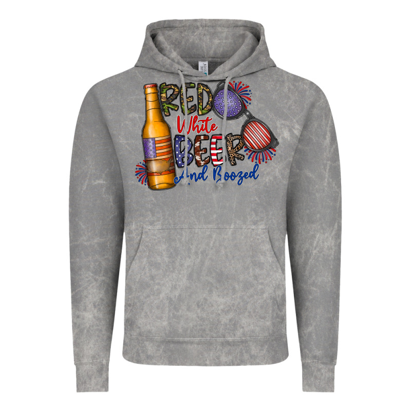 Red White Beer And Boozed Vintage Hoodie by CowhideDigitalArt | Teevron
