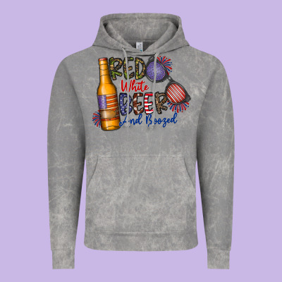 Red White Beer And Boozed Vintage Hoodie Designed By Cowhidedigitalart