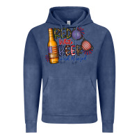 Vintage Denim red white beer and boozed Vintage Hoodie - CowhideDigitalArt
