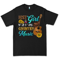 Black just a girl who loves country music Premium Tee - texasbilliewilder