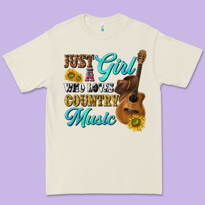 Just A Girl Who Loves Country Music Premium Tee Designed By Texasbilliewilder