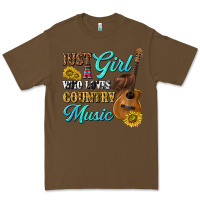 Cacao just a girl who loves country music Premium Tee - texasbilliewilder