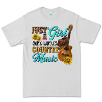Dove Grey just a girl who loves country music Premium Tee - texasbilliewilder