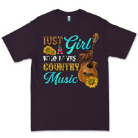 Plum just a girl who loves country music Premium Tee - texasbilliewilder
