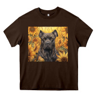 Chocolate Brown cane corso Heavy Core Tee - Unal Design