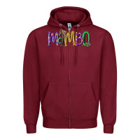 Burgundy mardi gras mambo Zipper Hoodie - MaliasSmallBusiness