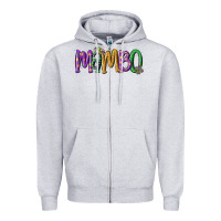 Heather Grey mardi gras mambo Zipper Hoodie - MaliasSmallBusiness