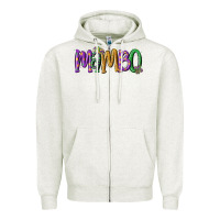 Oatmeal Heather mardi gras mambo Zipper Hoodie - MaliasSmallBusiness