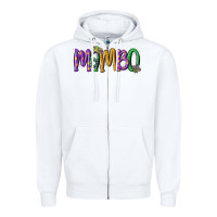 White mardi gras mambo Zipper Hoodie - MaliasSmallBusiness