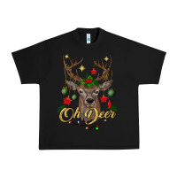Black oh deer Christmas Urban Heavy Tee - BundleAndBundleShop