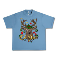 Pebble Blue oh deer Christmas Urban Heavy Tee - BundleAndBundleShop