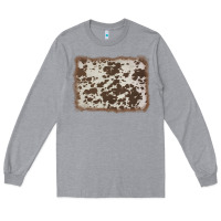 Heather Grey cowhide background Long Sleeve Tee - AdoDesignShop