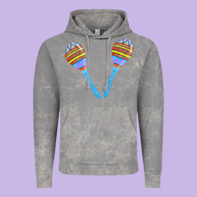 Blue Maracas Vintage Hoodie Designed By Fadigitalartstudio