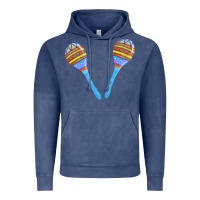 Vintage Denim blue maracas Vintage Hoodie - FaDigitalArtStudio