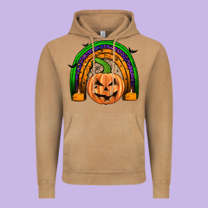 Halloween Rainbow Vintage Hoodie Designed By Jahusdesignshop