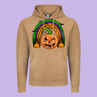 Halloween Rainbow Vintage Hoodie Designed By Jahusdesignshop