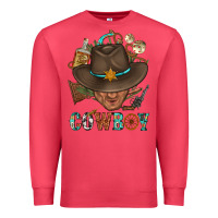Cardinal Western Cowboy Portrait With Cactus Premium Sweatshirt - BundleAndBundleShop
