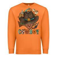 Carrot Western Cowboy Portrait With Cactus Premium Sweatshirt - BundleAndBundleShop