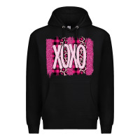 Black Love Xoxo Brushstrokes Valentines Premium Hoodie - Bettercallsaul