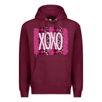 Burgundy Love Xoxo Brushstrokes Valentines Premium Hoodie - Bettercallsaul