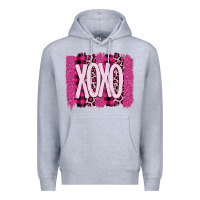 Heather Grey Love Xoxo Brushstrokes Valentines Premium Hoodie - Bettercallsaul