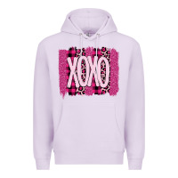 Lilac Love Xoxo Brushstrokes Valentines Premium Hoodie - Bettercallsaul
