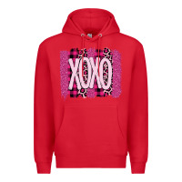 Red Love Xoxo Brushstrokes Valentines Premium Hoodie - Bettercallsaul