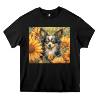 Black chihuahua Heavy Core Tee - Unal Design
