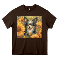 Chocolate Brown chihuahua Heavy Core Tee - Unal Design