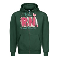 Sports Green you rn good hands registered nurse Zipper Hoodie - MaliasSmallBusiness