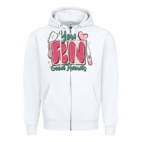 White you rn good hands registered nurse Zipper Hoodie - MaliasSmallBusiness