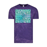 Cloud Purple turquoise leopard glitter Vintage Tee - JahusDesignShop