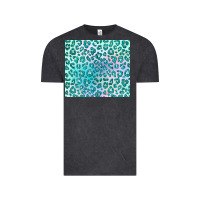 Vintage Black turquoise leopard glitter Vintage Tee - JahusDesignShop