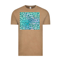 Vintage Coffee turquoise leopard glitter Vintage Tee - JahusDesignShop