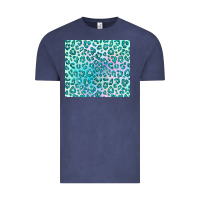 Vintage Denim turquoise leopard glitter Vintage Tee - JahusDesignShop