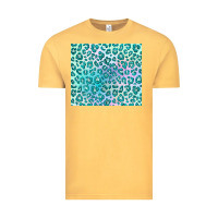 Vintage Mustard turquoise leopard glitter Vintage Tee - JahusDesignShop