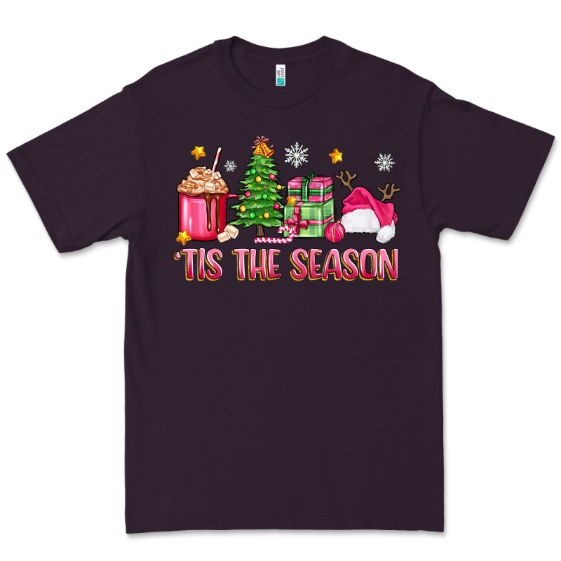 'tis The Season Pink Christmas Premium Tee by Zillion Design Studio | Teevron