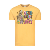 Vintage Mustard easter dead inside but lucky  with skeleton Vintage Tee - AdoDesignShop