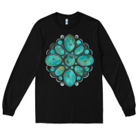Black turquoise gemstone Long Sleeve Tee - Artiststas