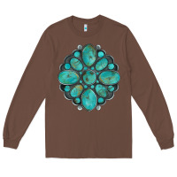 Chestnut turquoise gemstone Long Sleeve Tee - Artiststas