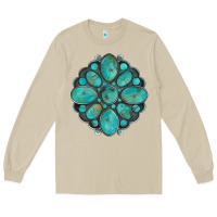 Mushroom turquoise gemstone Long Sleeve Tee - Artiststas