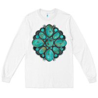 White turquoise gemstone Long Sleeve Tee - Artiststas