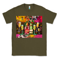 Army Green Christmas champagne bottles and Classic Tee - AdoDesignShop