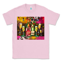 Bubblegum Pink Christmas champagne bottles and Classic Tee - AdoDesignShop
