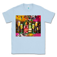 Dusty Blue Christmas champagne bottles and Classic Tee - AdoDesignShop